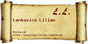 Lenkovics Lilian névjegykártya